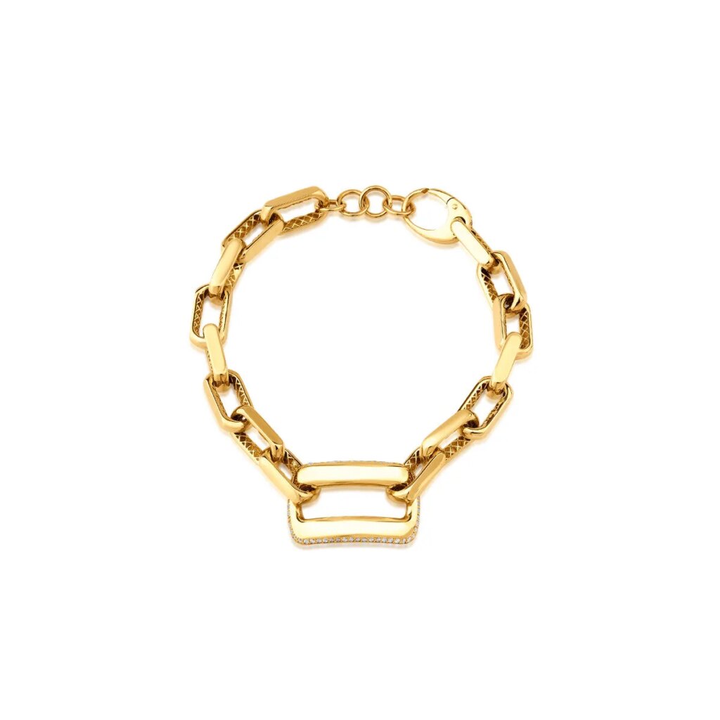 14 AYAR ALTIN KÖŞELİ ZİNCİR BİLEKLİK