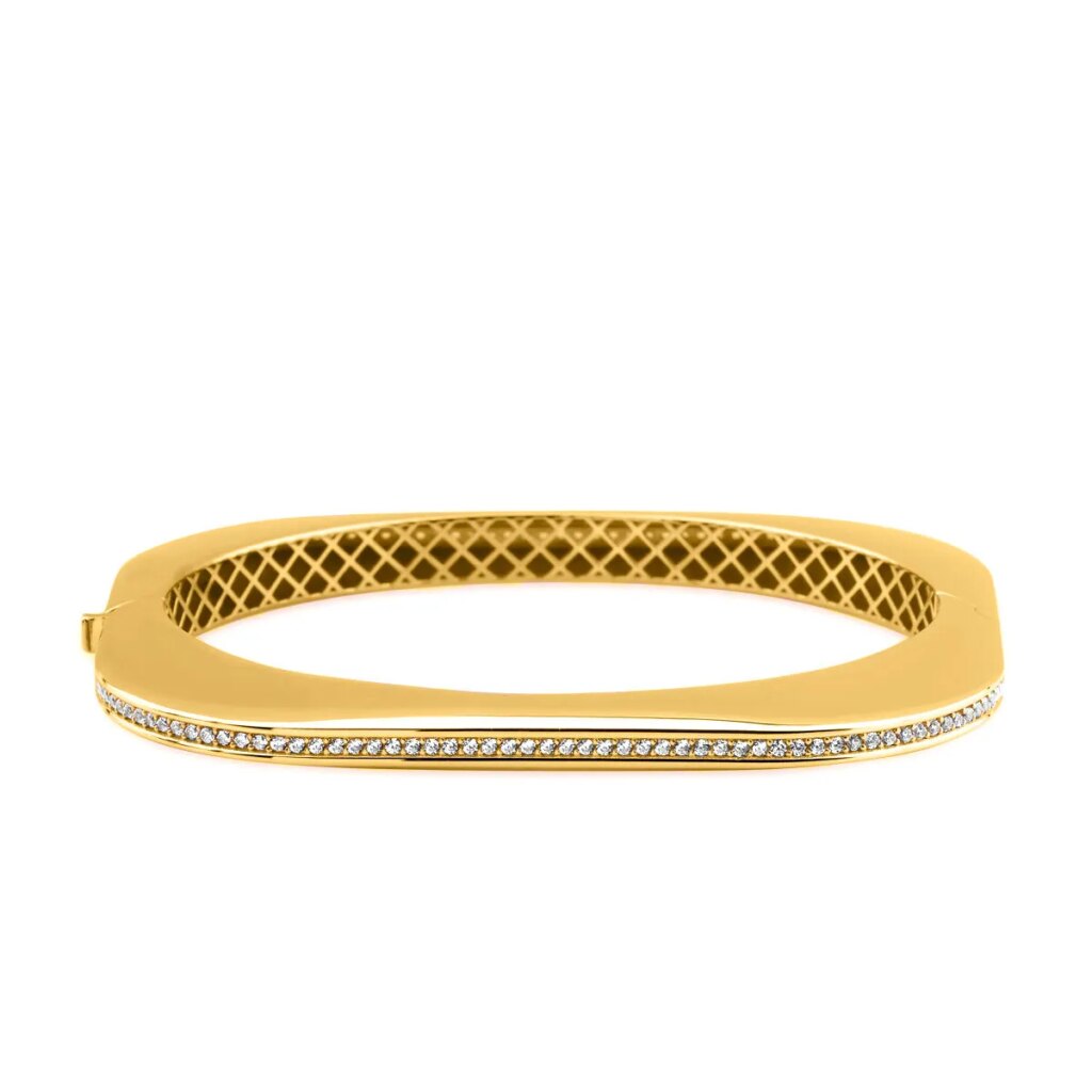 14 Ayar Altın Taşlı Kelepçe