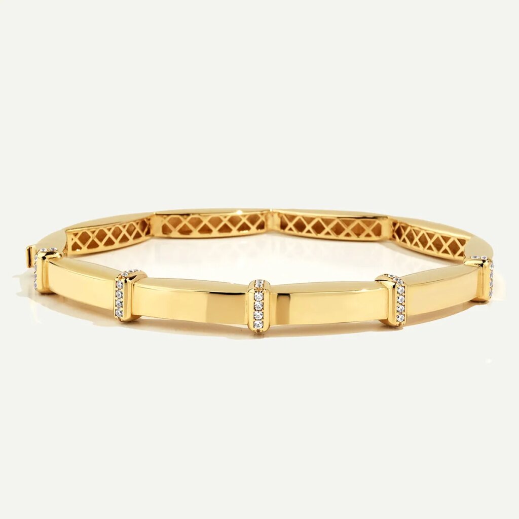 14 Ayar Altın Üzeri Taşlı Kelepçe