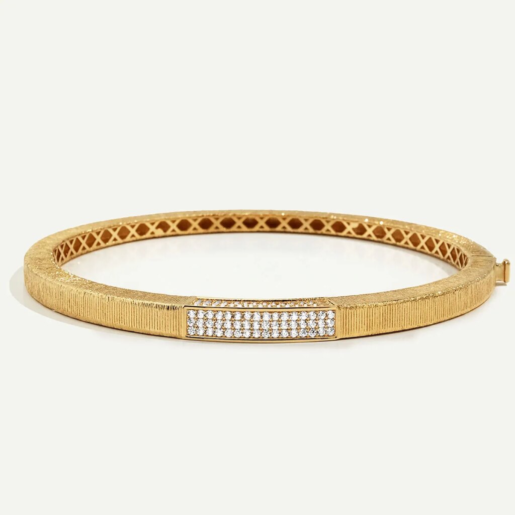 14 Ayar Altın Taşlı Kelepçe