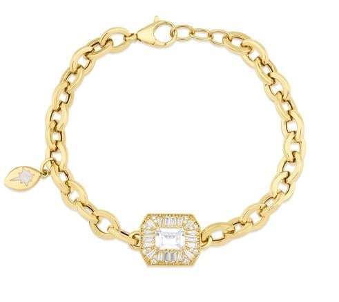 Altın Taşlı Tasarım Bileklik