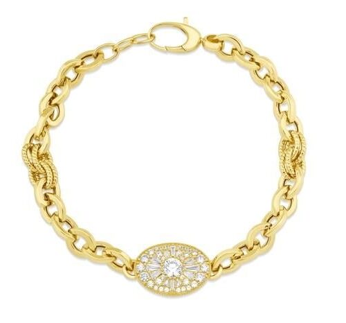 Altın Taşlı Tasarım Bileklik