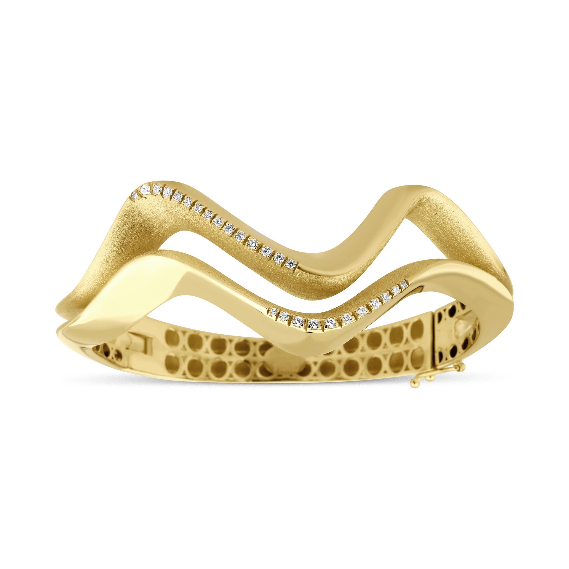 Altın Taşlı Tasarım Kelepçe