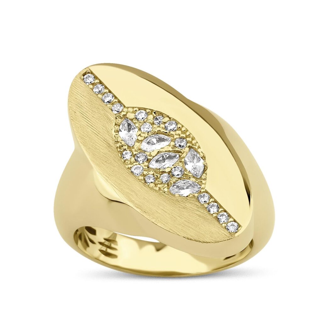 Taşlı Tasarım Yüzük