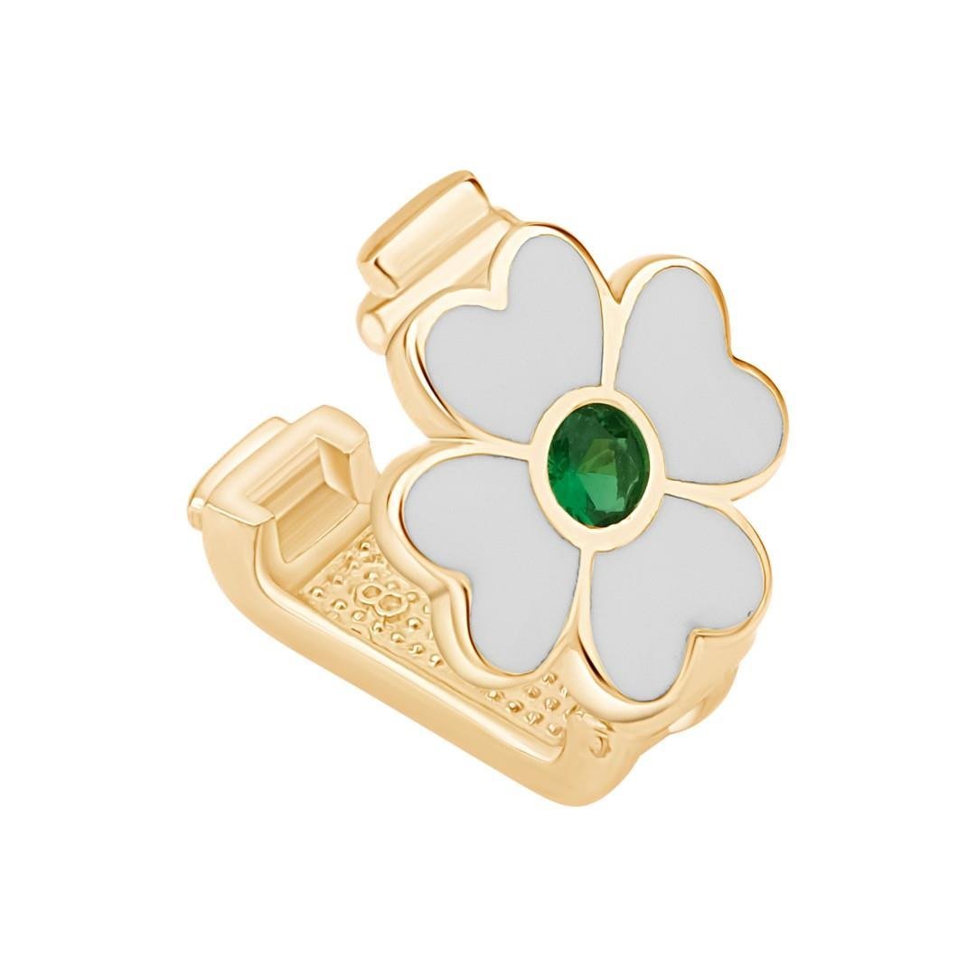 Beyaz Çiçek 9mm Bileklik Charm