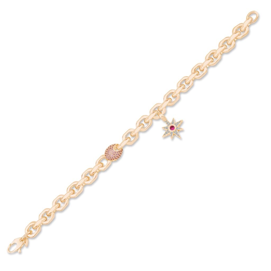 İtalyan Tasarım Kutup Yıldızı Altın Bileklik