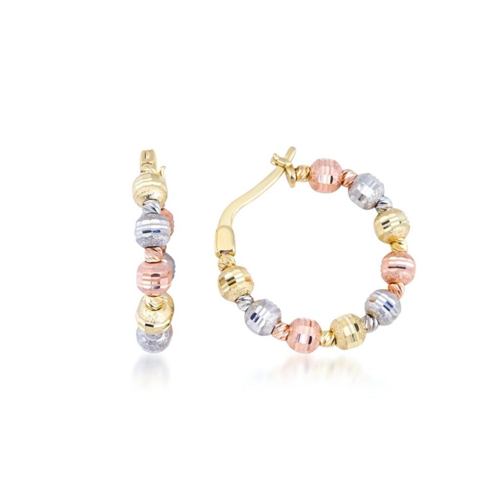 Kalemli Top Top Halka Küpe