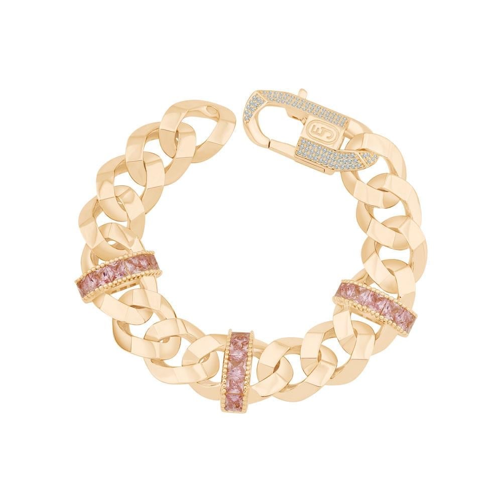 Pembe Taşlı Gurmet Altın Bileklik