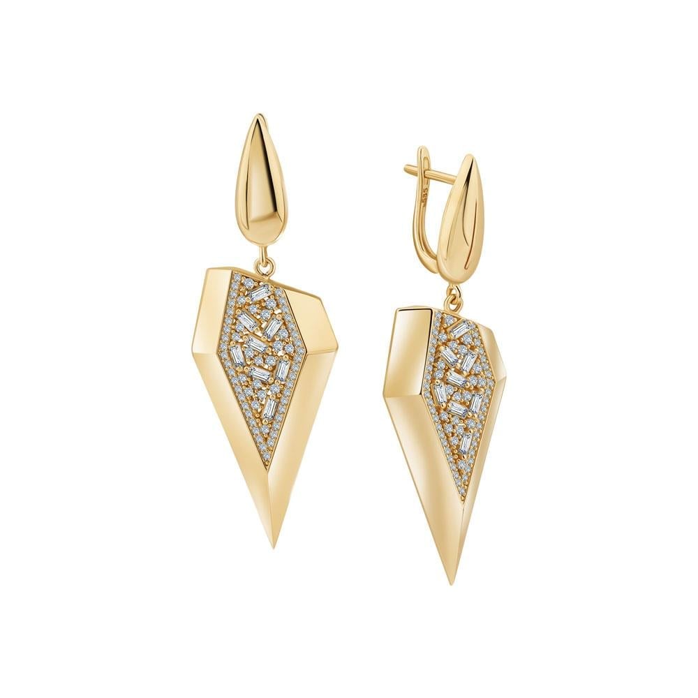 Sallantılı Buz Kristali Küpe