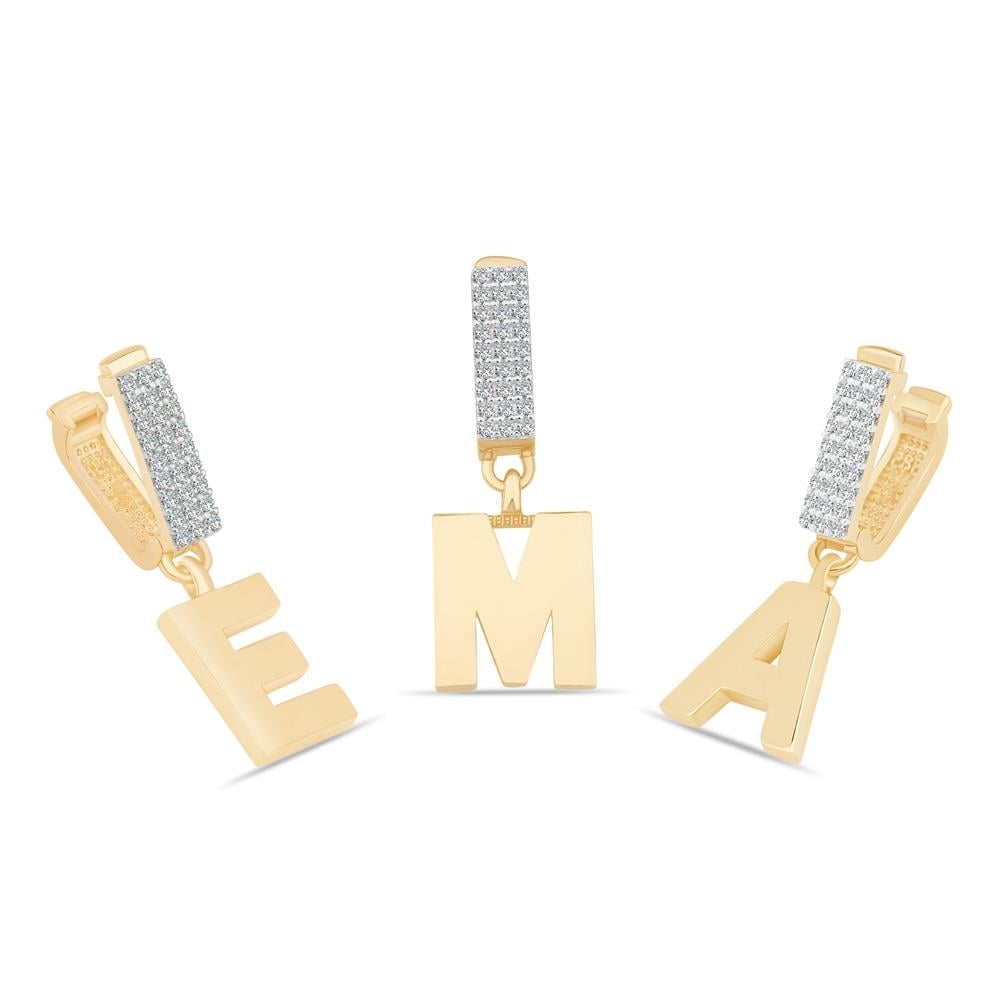 Sallantılı Harf 9mm Bileklik Charm