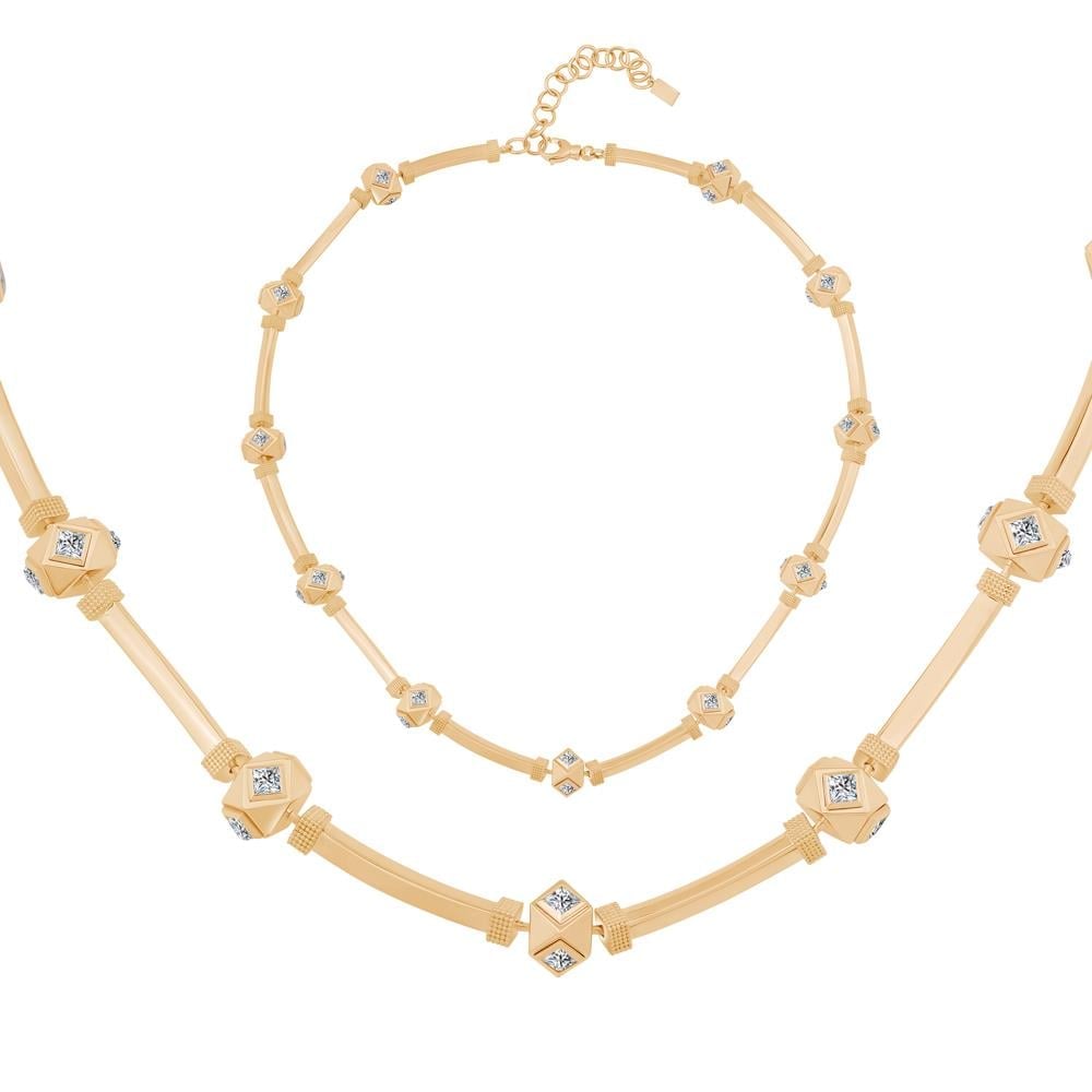 Taşlı Silindir Kolye