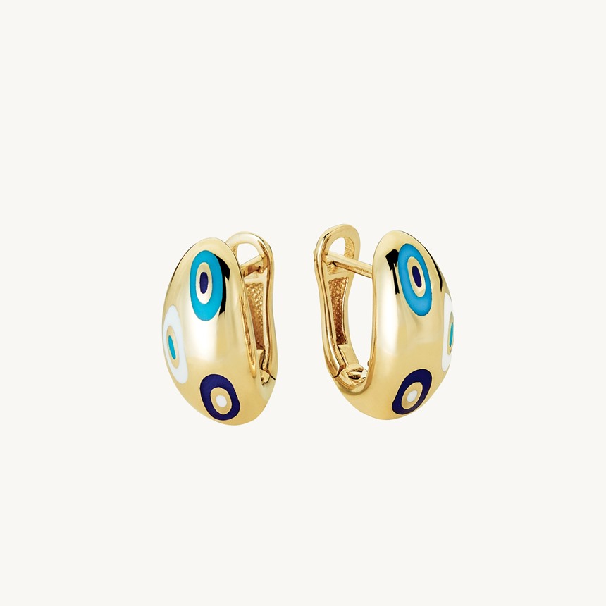 Fortuna Sarı Altın Küpe