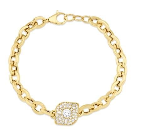 Altın Taşlı Tasarım Bileklik