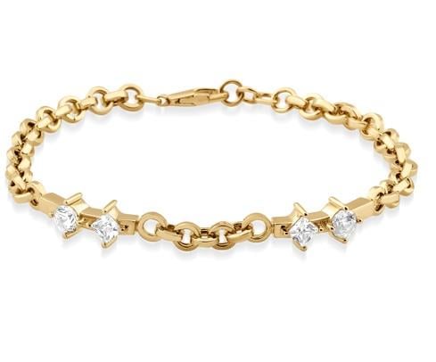 Altın Taşlı Tasarım Bileklik