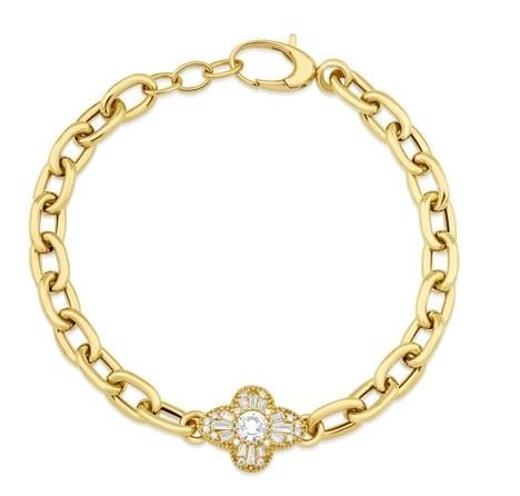 Altın Taşlı Tasarım Bileklik