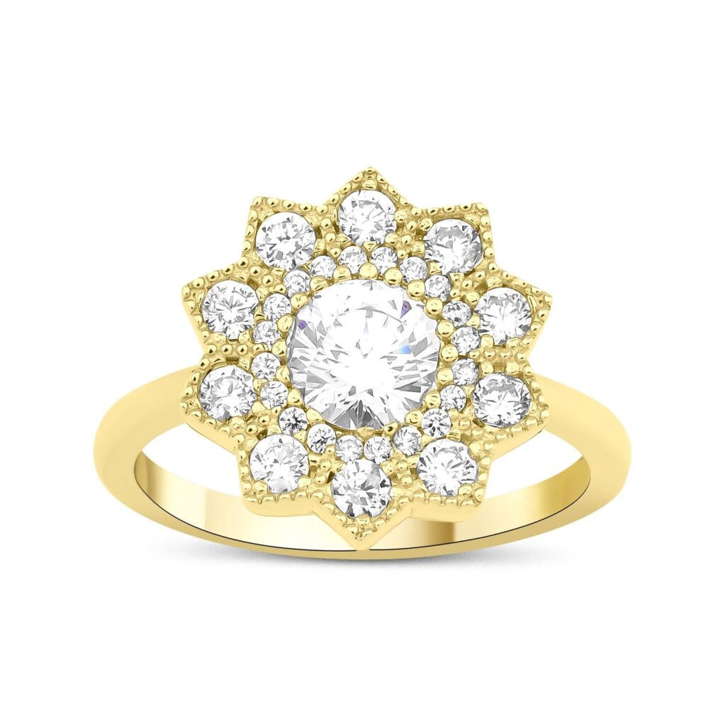 Gxö Koleksiyonu Taşlı Tasarım Yüzük