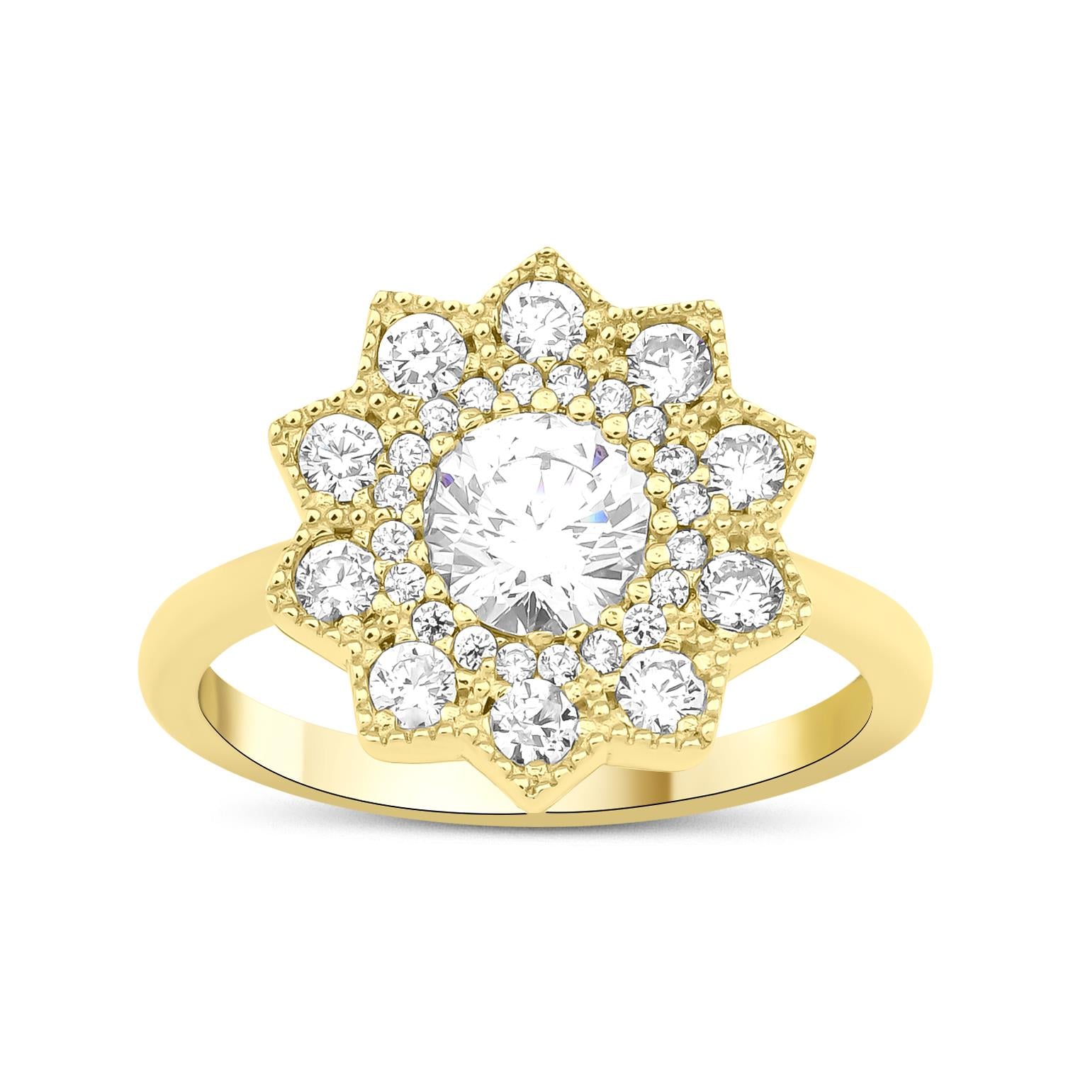 Gxö Koleksiyonu Taşlı Tasarım Yüzük