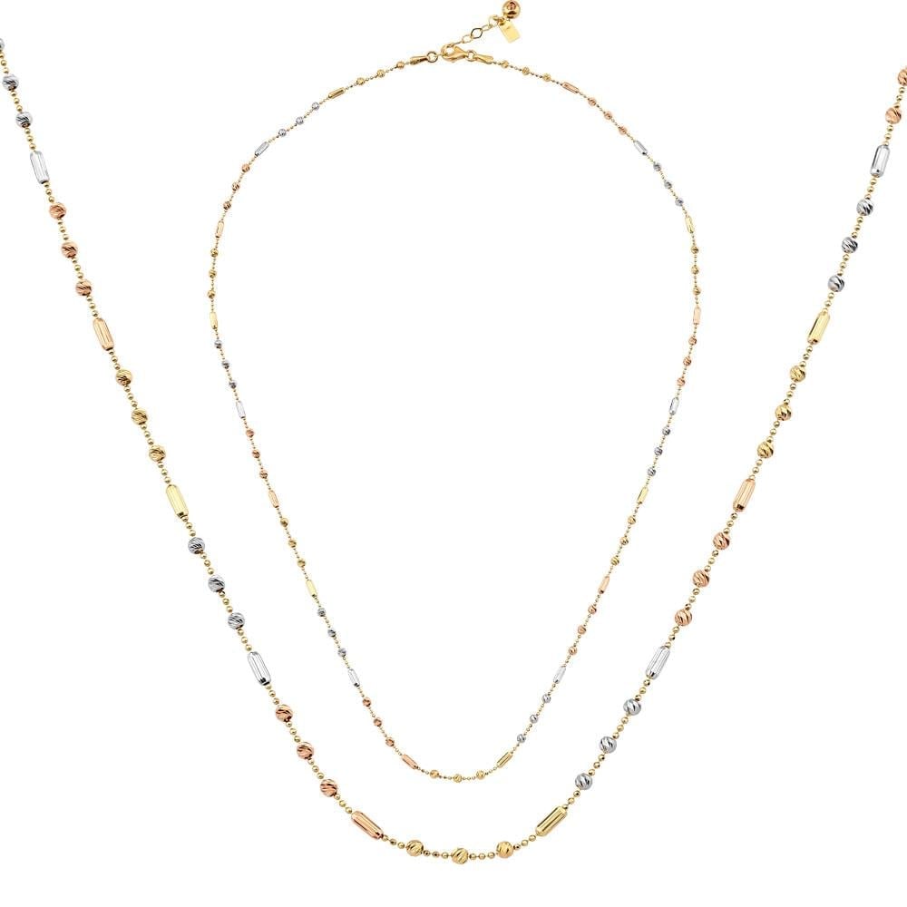 Kalemli Silindir Altın Kolye