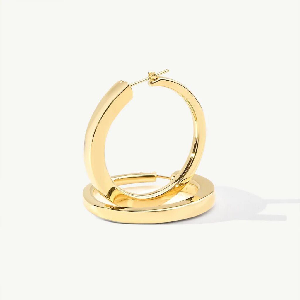 14 Ayar Altın Halka Küpe