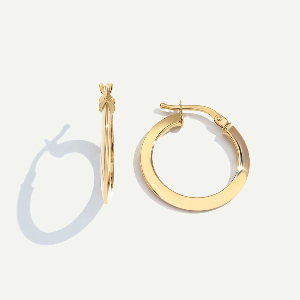 14 Ayar Altın Halka Küpe