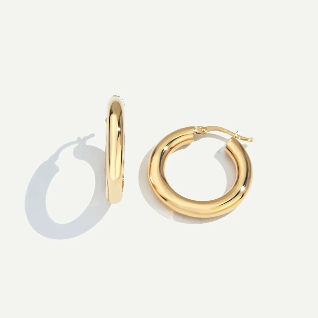 14 Ayar Altın Halka Küpe