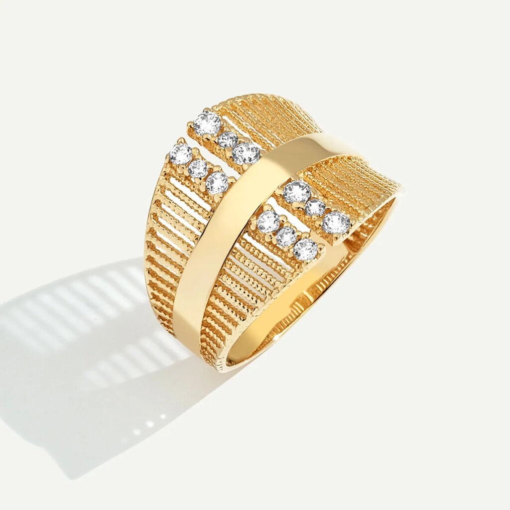 14 Ayar Altın Taşlı Yüzük