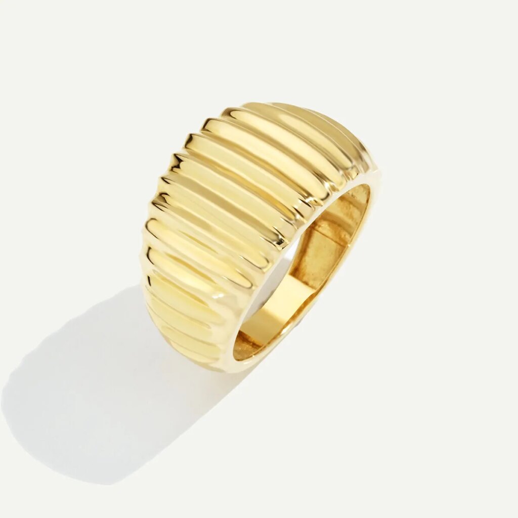 14 Ayar Altın Bombeli Yüzük