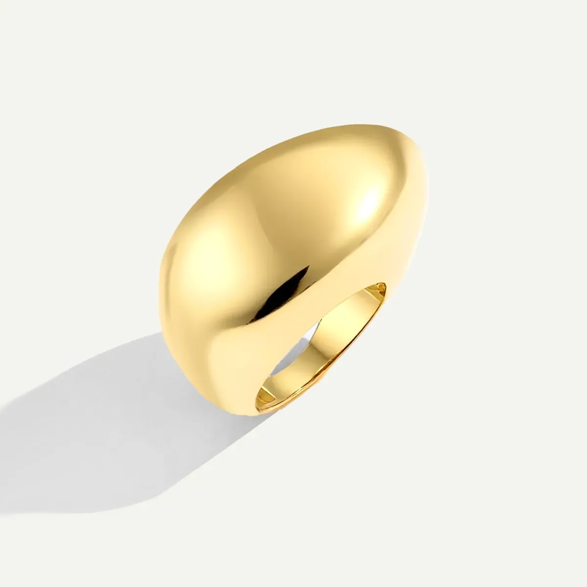 14 Ayar Altın Bombeli Yüzük