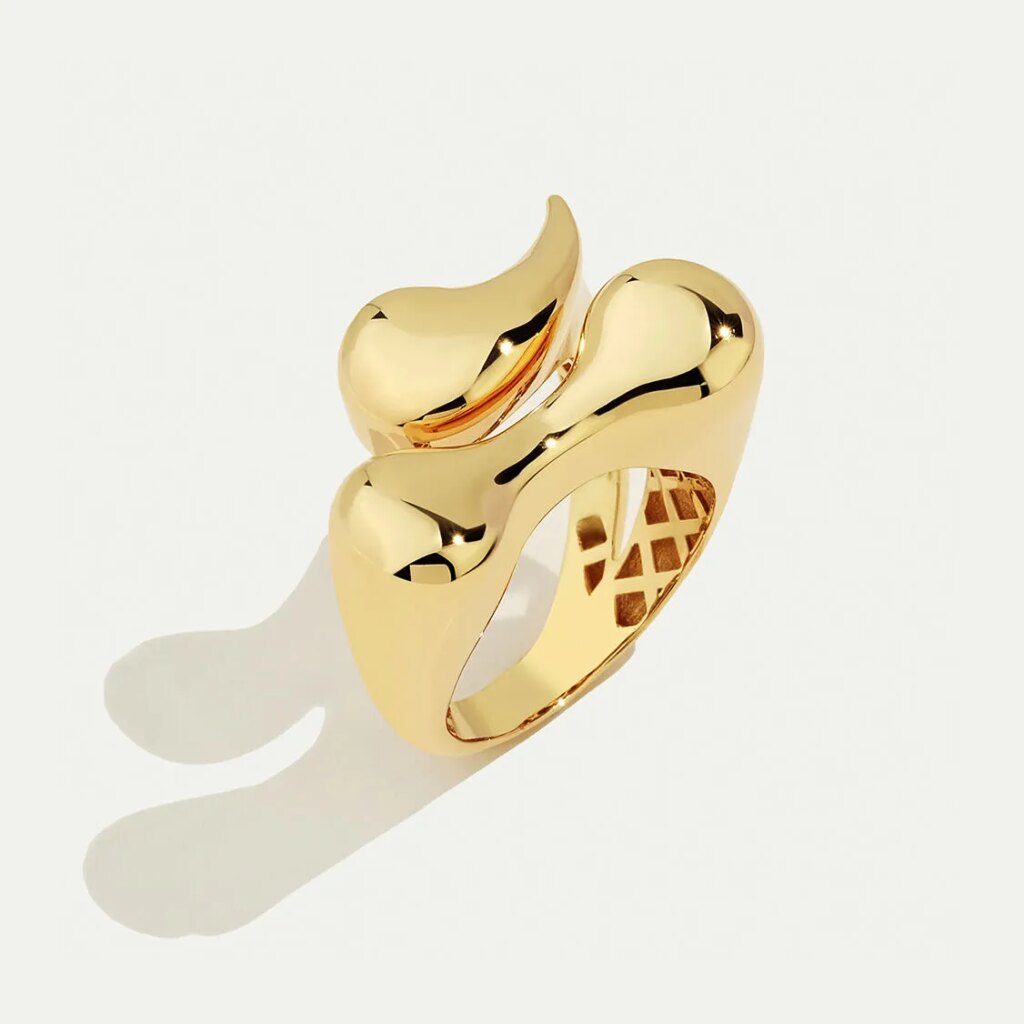 14 Ayar Altın İkili Görünümlü Yüzük