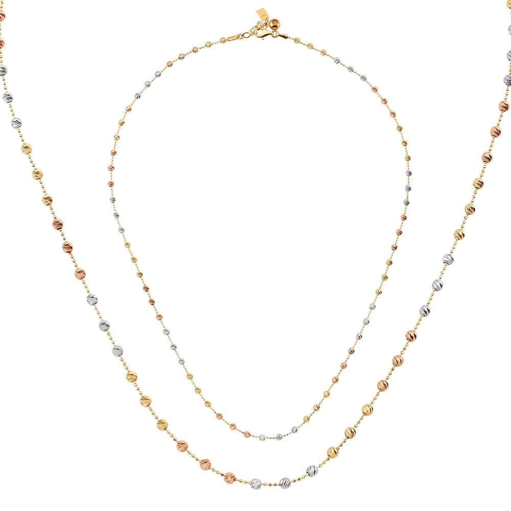 Renkli Top Top Altın Kolye