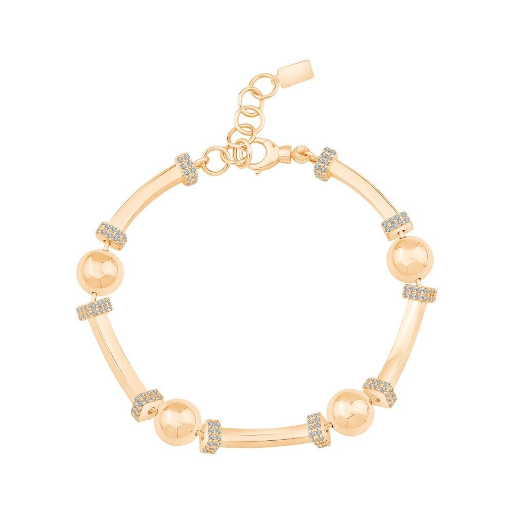 Taşlı Top Silindir Bileklik