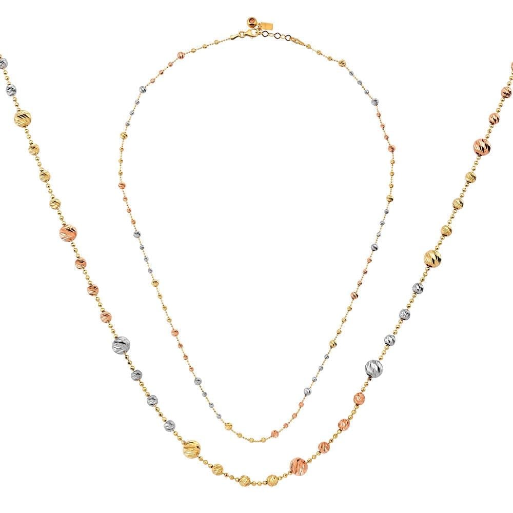 Top Top Renkli Altın Kolye